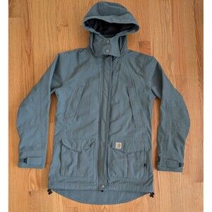 Carhartt Jacket Women XS Extra Small Hooded Storm Defender Detachable Hood Sage